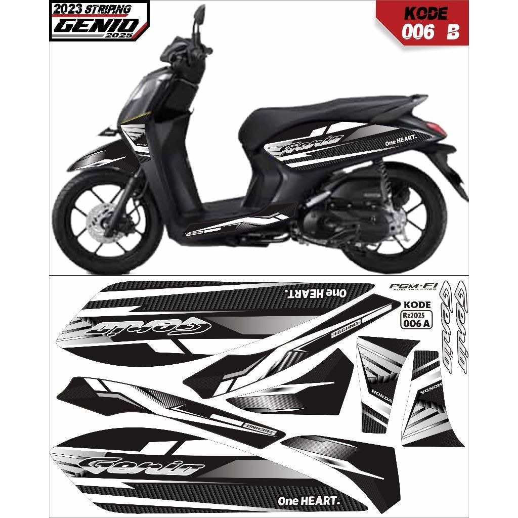 striping genio variasi motor honda genio / stiker genio
