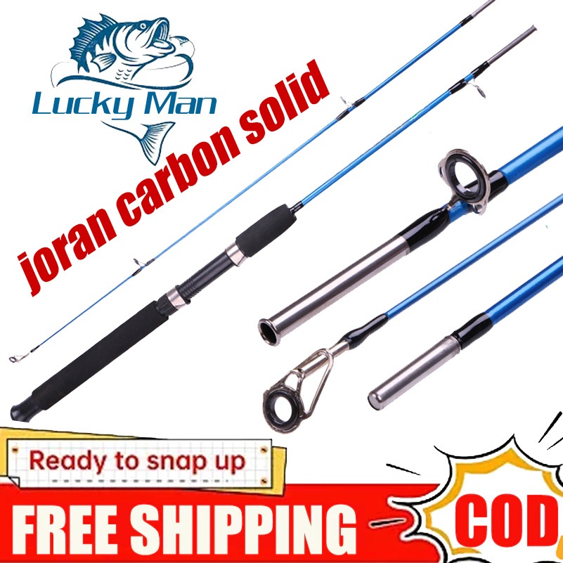 LUCKY MAN joran tegek super kuat joran carbon solid joran tegek joran pancing