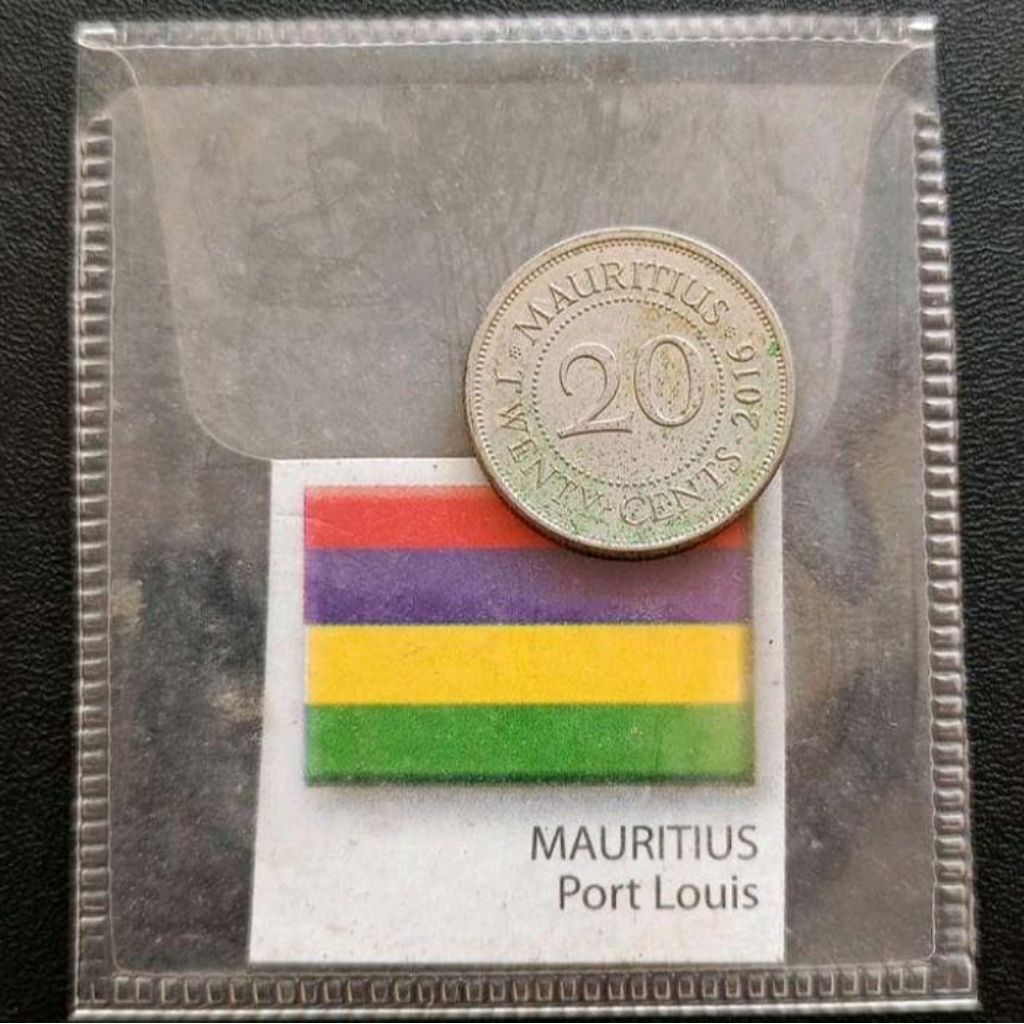 Koin 20 Cents Mauritius 2016 Koleksi Koin Asing Kuno Jadul Antik Langka Luar Negeri Mancanegara