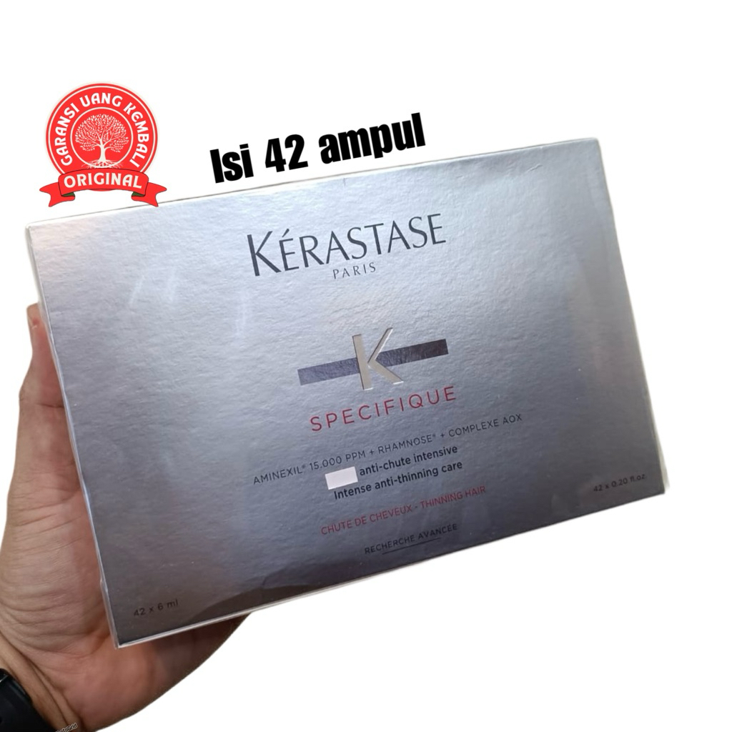 isi 42 ampul serum penumbuh rambut KERASTASE SPECIFIQUE AMINEXIL anti chute isi 42