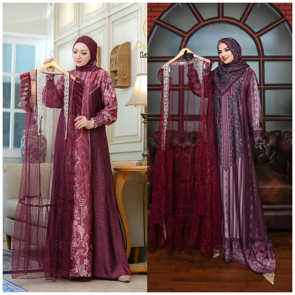 oneset setelan gamis misfalah lafaye najmi by soekha /syari yunik by AC original