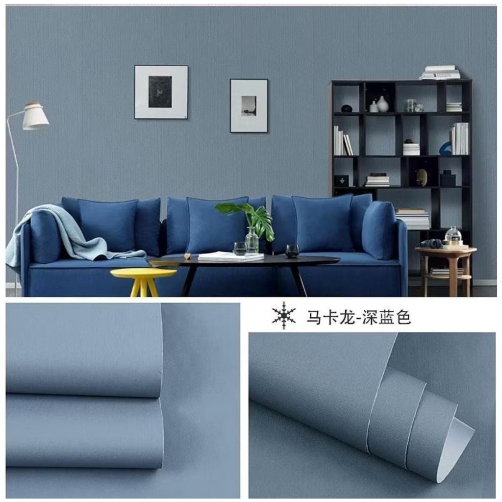 Wallpaper Dinding Polos Wallpaper Dinding Kamar Estetik Wallpaper Dinding Biru Denim Polos