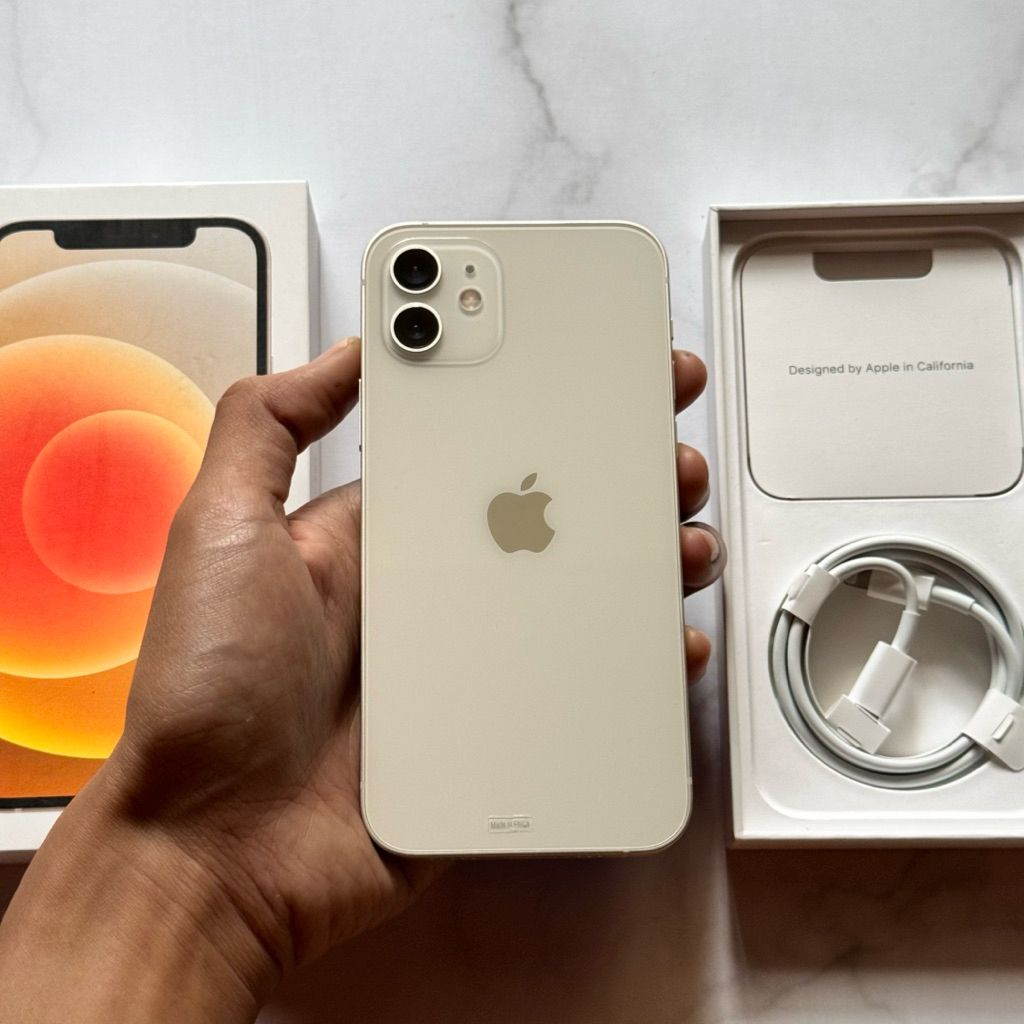 iPhone 12 128GB iBox Second Fullset Original White