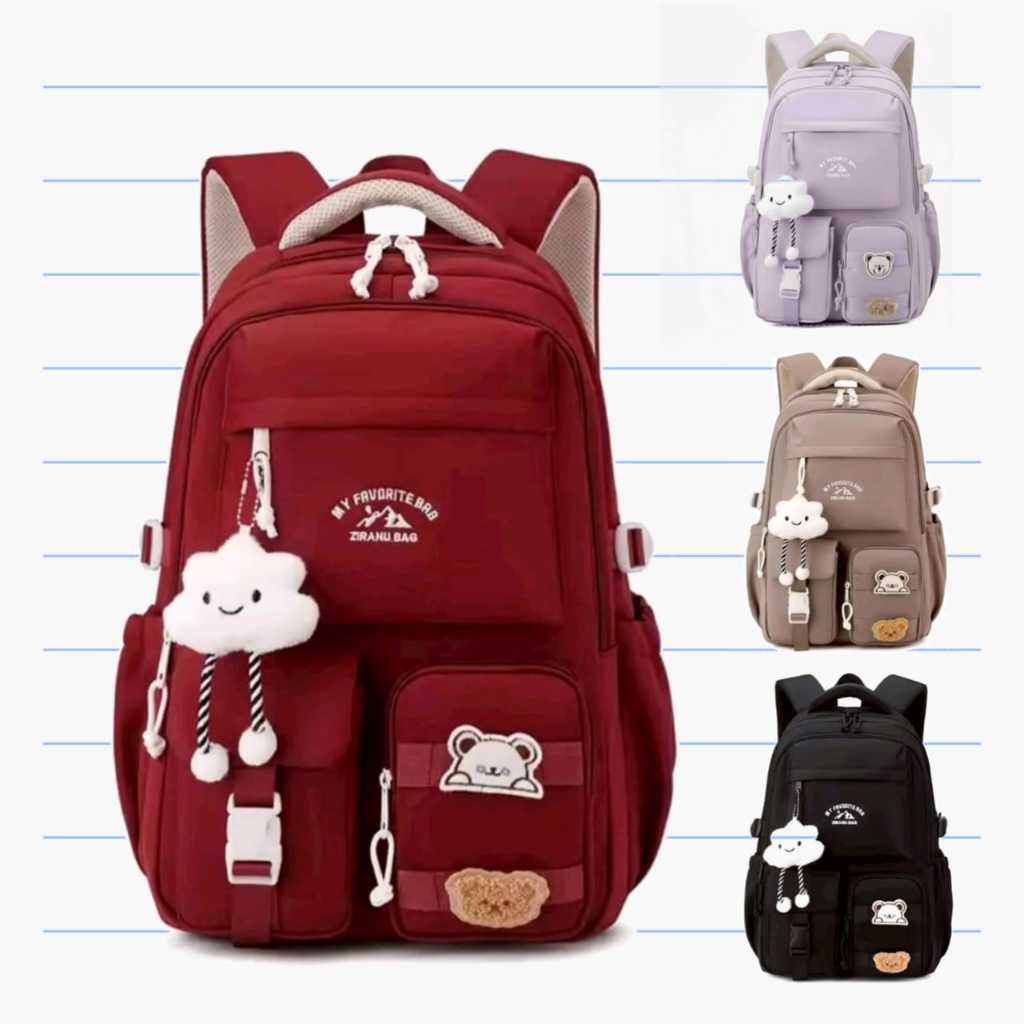 Tas Ransel Wanita Anti Air Kanvas Kapaistas Besar