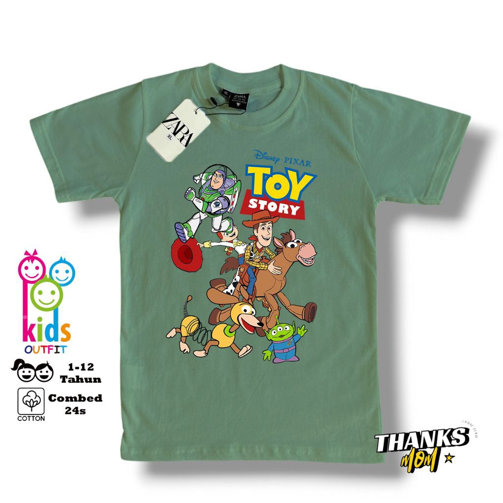 T-Shirt/Kaos Anak Zara Karakter Toy Story