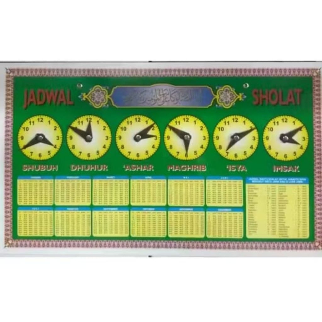 Jadwal Waktu Sholat Manual
