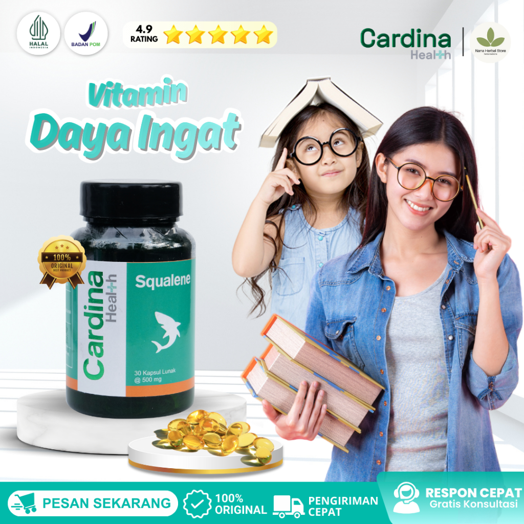 Vitamin Daya Ingat Otak Anak dan Dewasa IQ Booster Alami Penambah Daya Ingat Kecerdasan - Cardina He