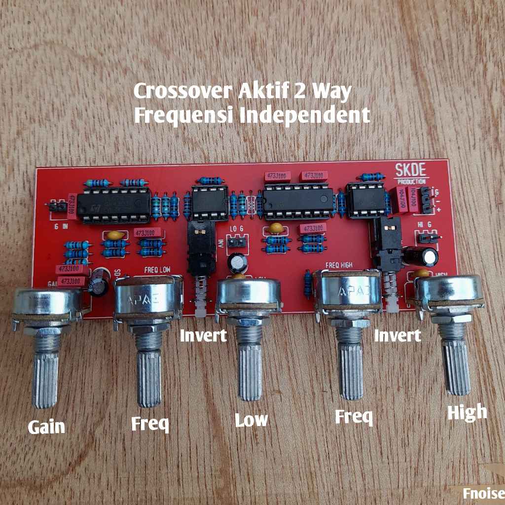 Kit Crossover Aktif 2 Way Frequensi Independent