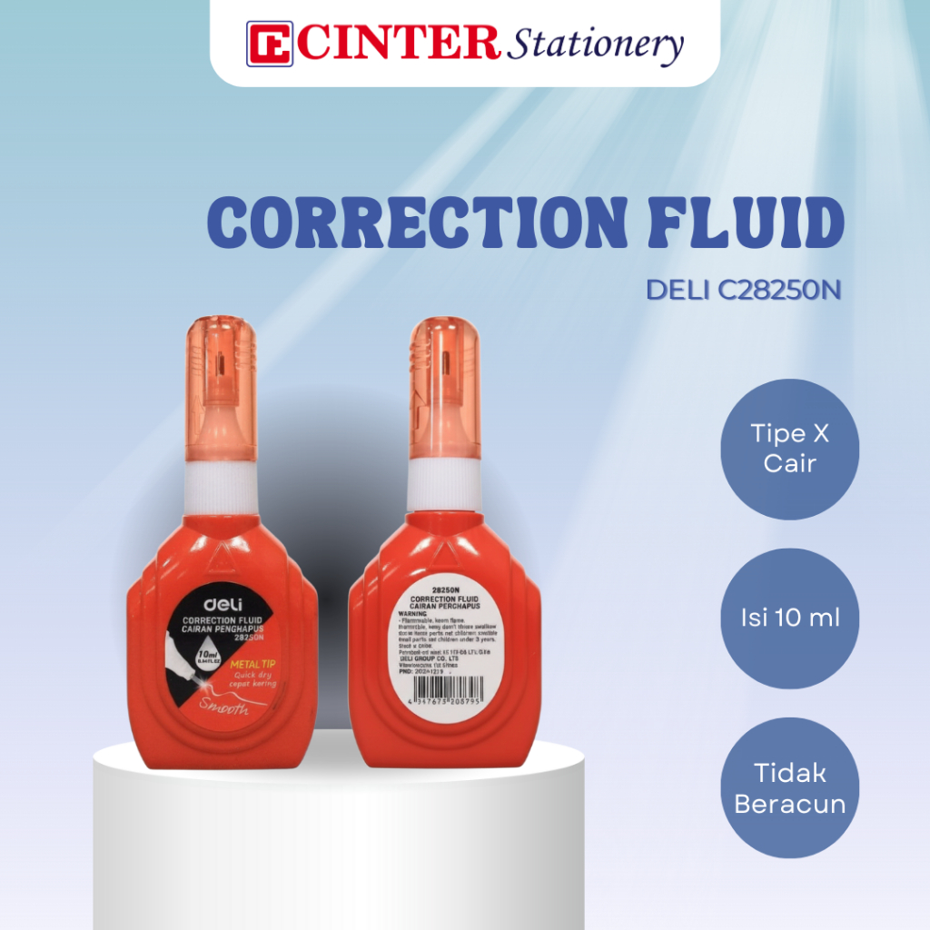 DELI - TIP EX CAIR / STIPO / CORRECTION FLUID C28250N 10ML