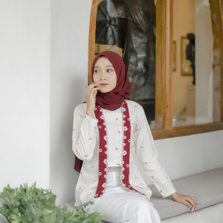 Delova Wardrobe - KARTINI KEBAYA KUTU BARU MODERN  Dewasa Premium Modern Outfit Atasan Wanita Katun 