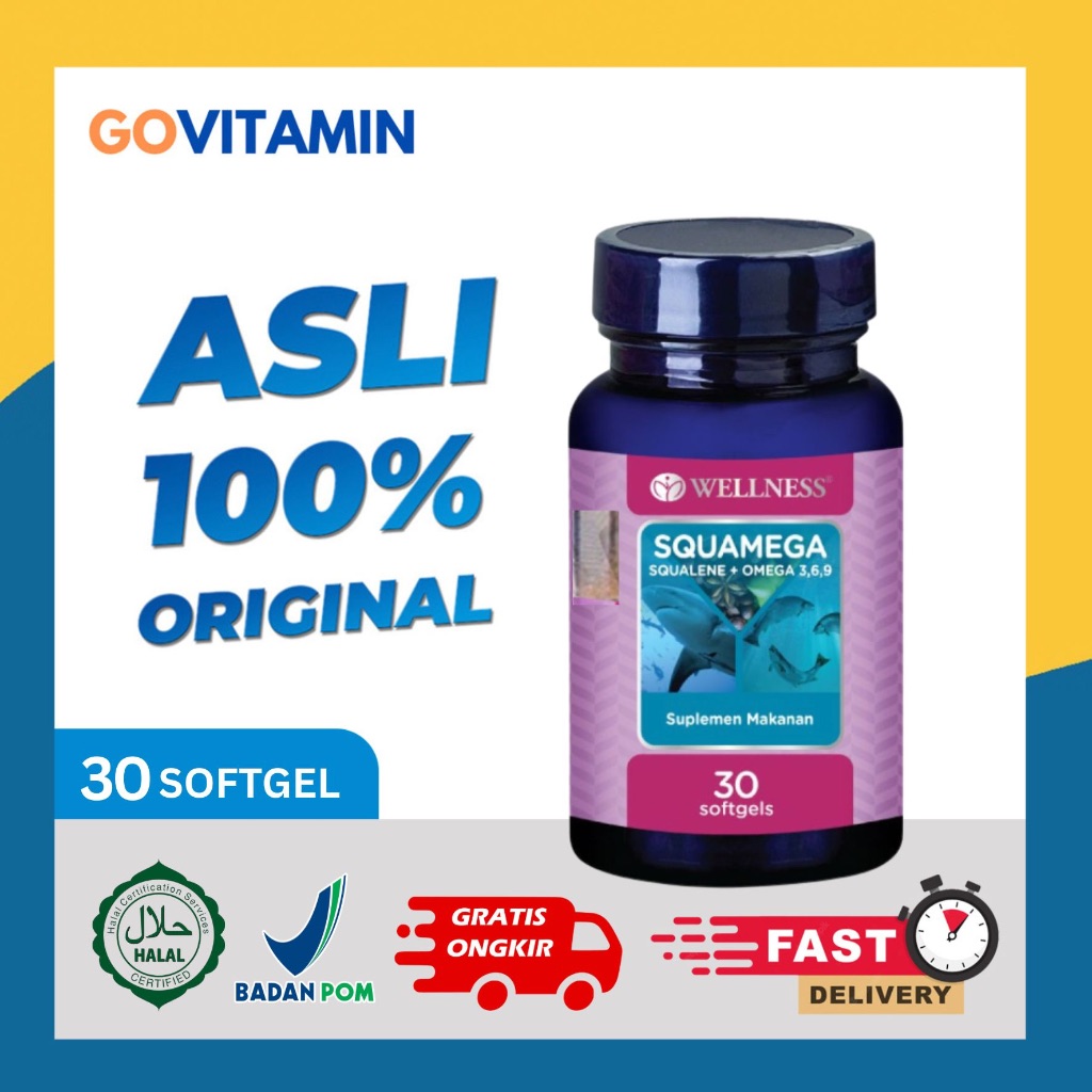 Wellness Squamega Squalene 369 Omega 3 6 9 Complete EFA 30 Kapsul