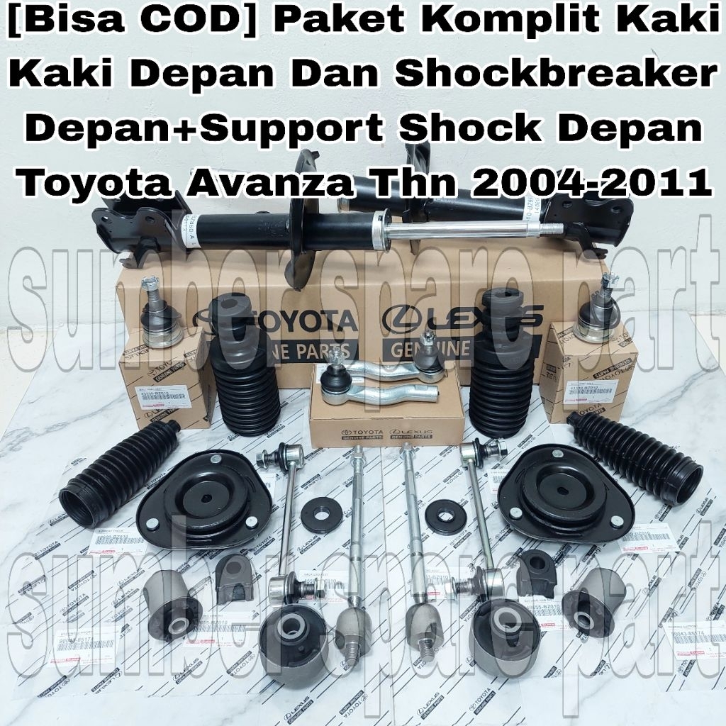 [Bisa COD] Paketan Komplit Shockbreaker Depan+Support Shock Depan+Kaki Kaki Depan Toyota Avanza Thn 