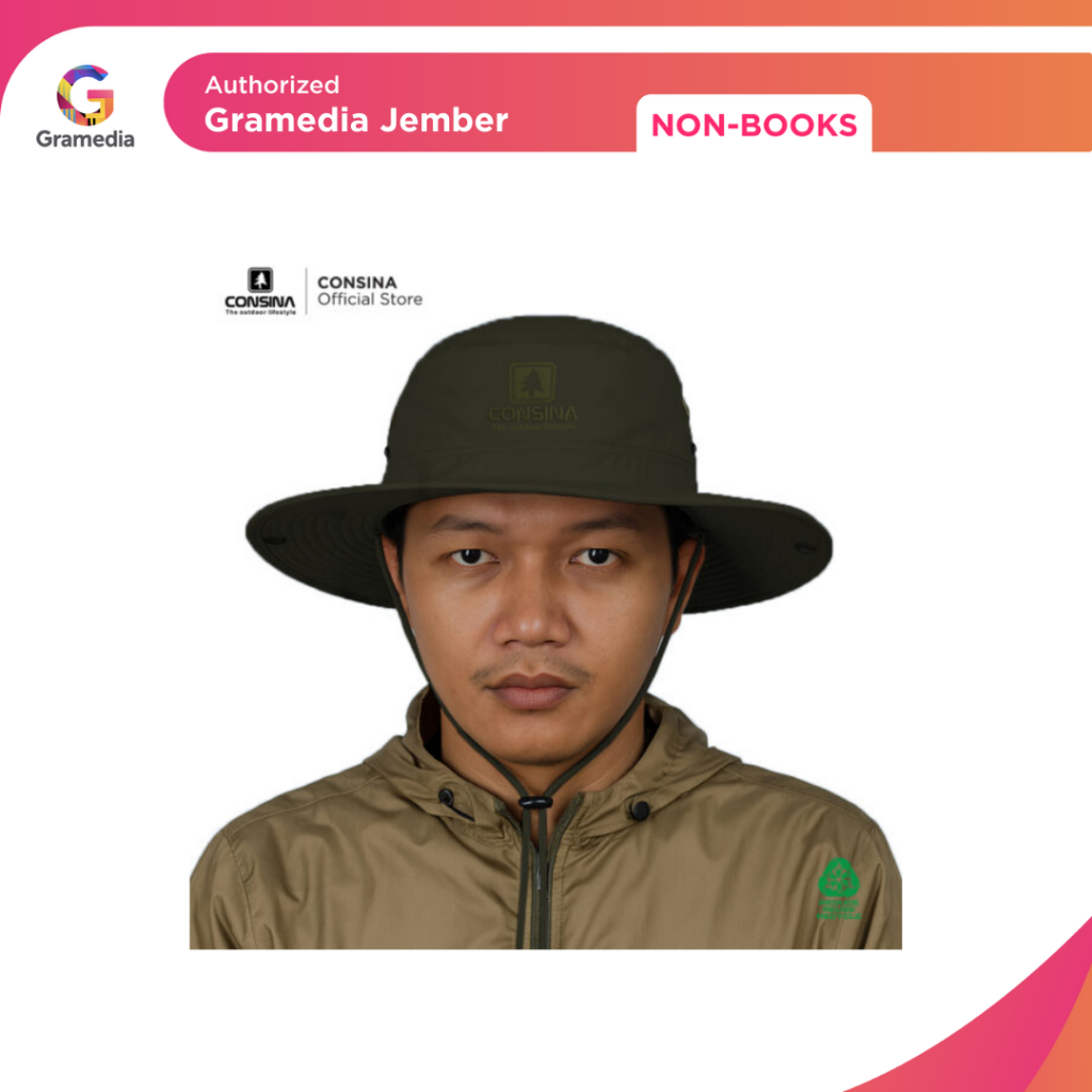 Consina Safari Sun Hat Topi Outdoor Green - Gramedia Jember