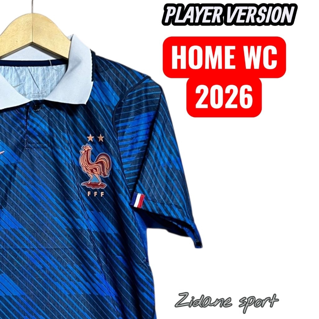 PLAYER ISSUE - Baju bola prancis Home WC 2026 Terbaru
