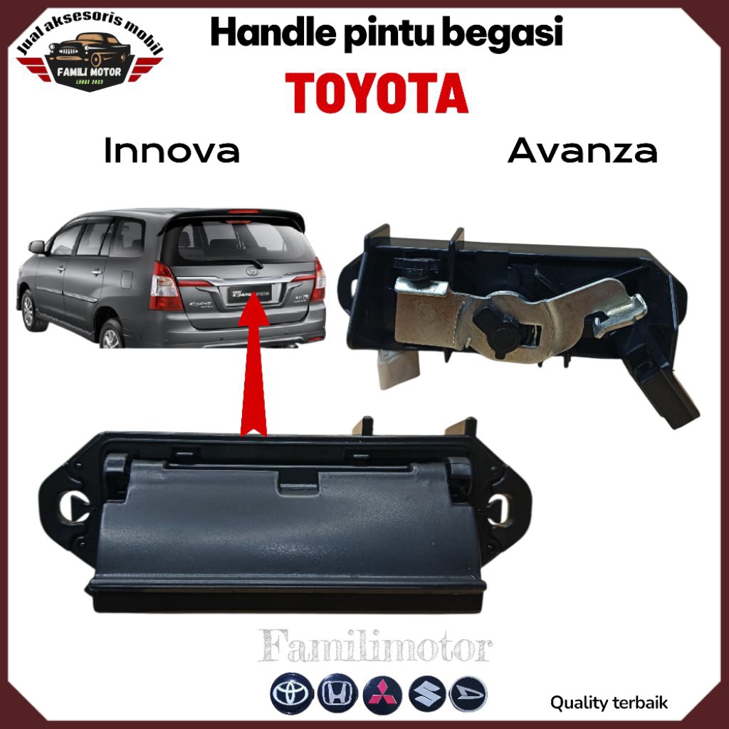 handle pintu belakang bagasi toyota innova avanza