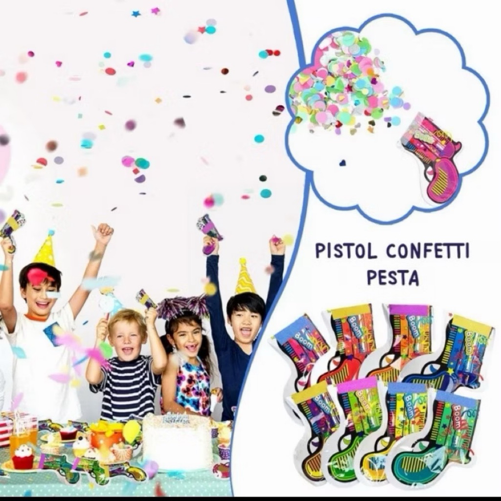 [Besar-PB] Confetti Gun Party Pesta Ultah Petasan Kertas Konfeti On Tahun Baru NEW YEAR PERAYAAN Bir