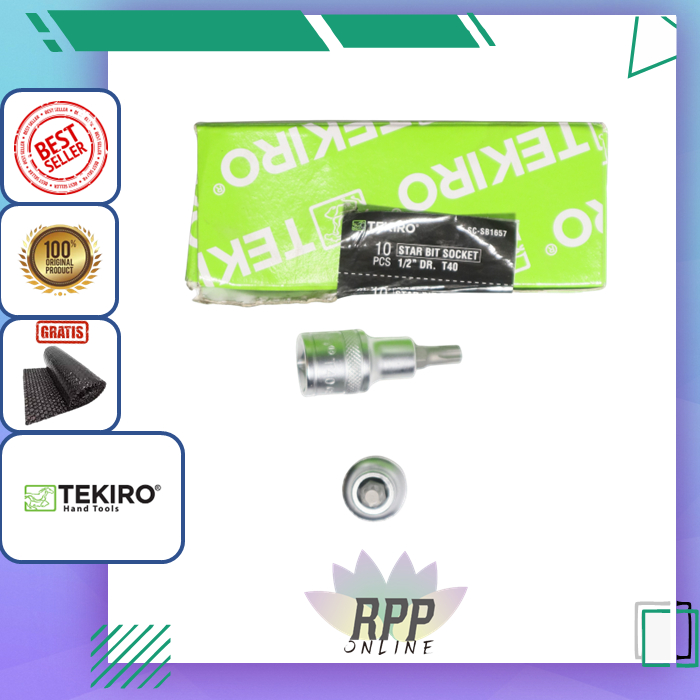 Tekiro Star Bit Socket | Mata Sok T40 TEKIRO | Mata Sok Pembuka Kaliper Honda Kunci Sock Bintang T40