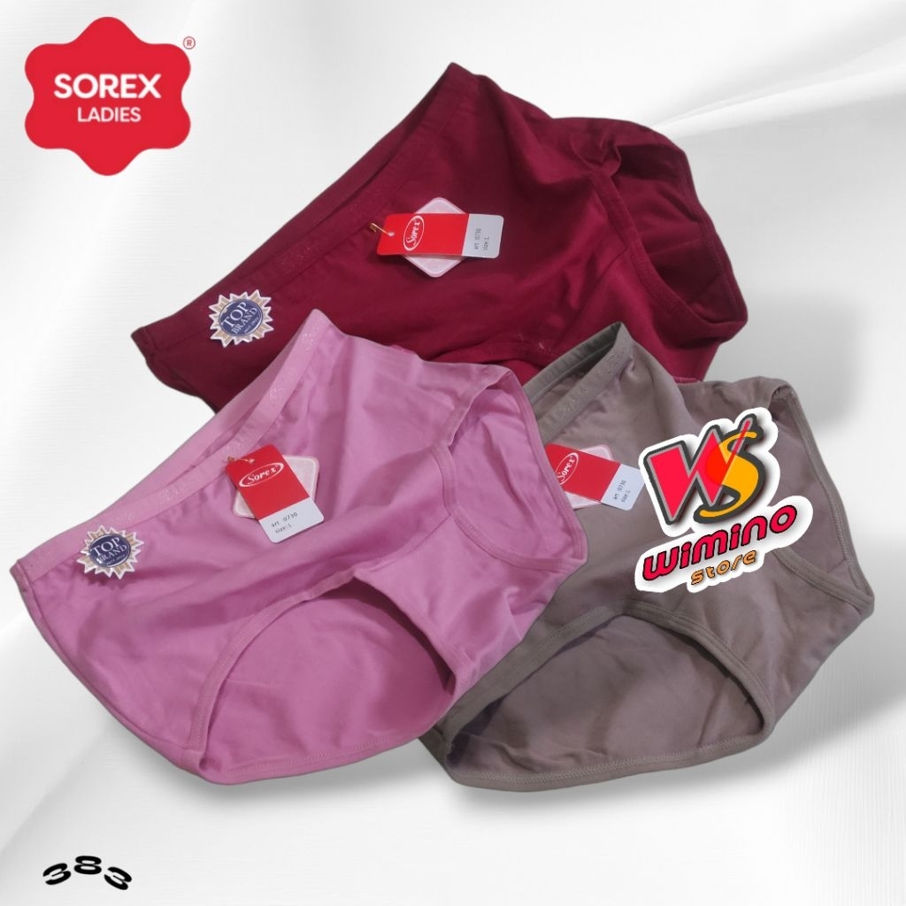 W383 (3 - 12 Pcs) Sorex Celana Dalam Wanita Dewasa, Celana Dalam Sorex Wanita Size L - EQL