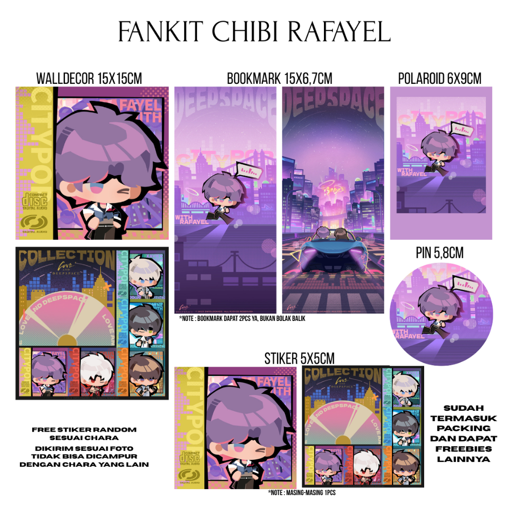 Fankit Chibi Love And Deepspace Fankit Love And Deepspace Fankit Chibi Rafayel Zayne Xavier Sylus Ca