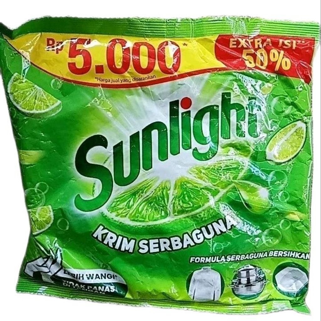 SUNLIGHT CREAM SABUN CUCI PENCUCI PIRING JERUK NIPIS LIME NETTO 270 GR