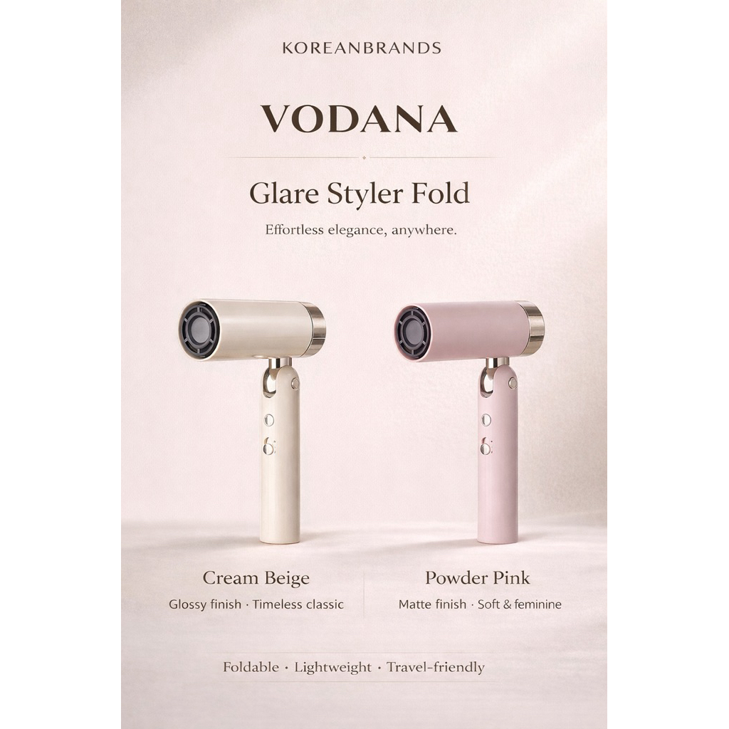 VODANA Glare Styler Fold Dryer – Hair Styling Tool Korea