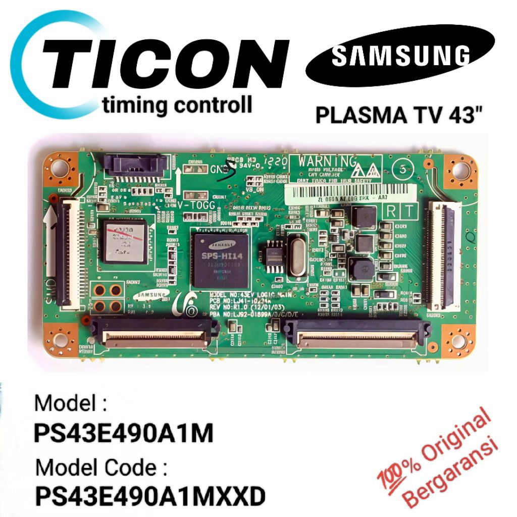 TICON / LOGIC Samsung PLASMA 43"  PS43E490A1M PS43E490 PS 43E490 kompetible 43e450 43e470 43e490 100