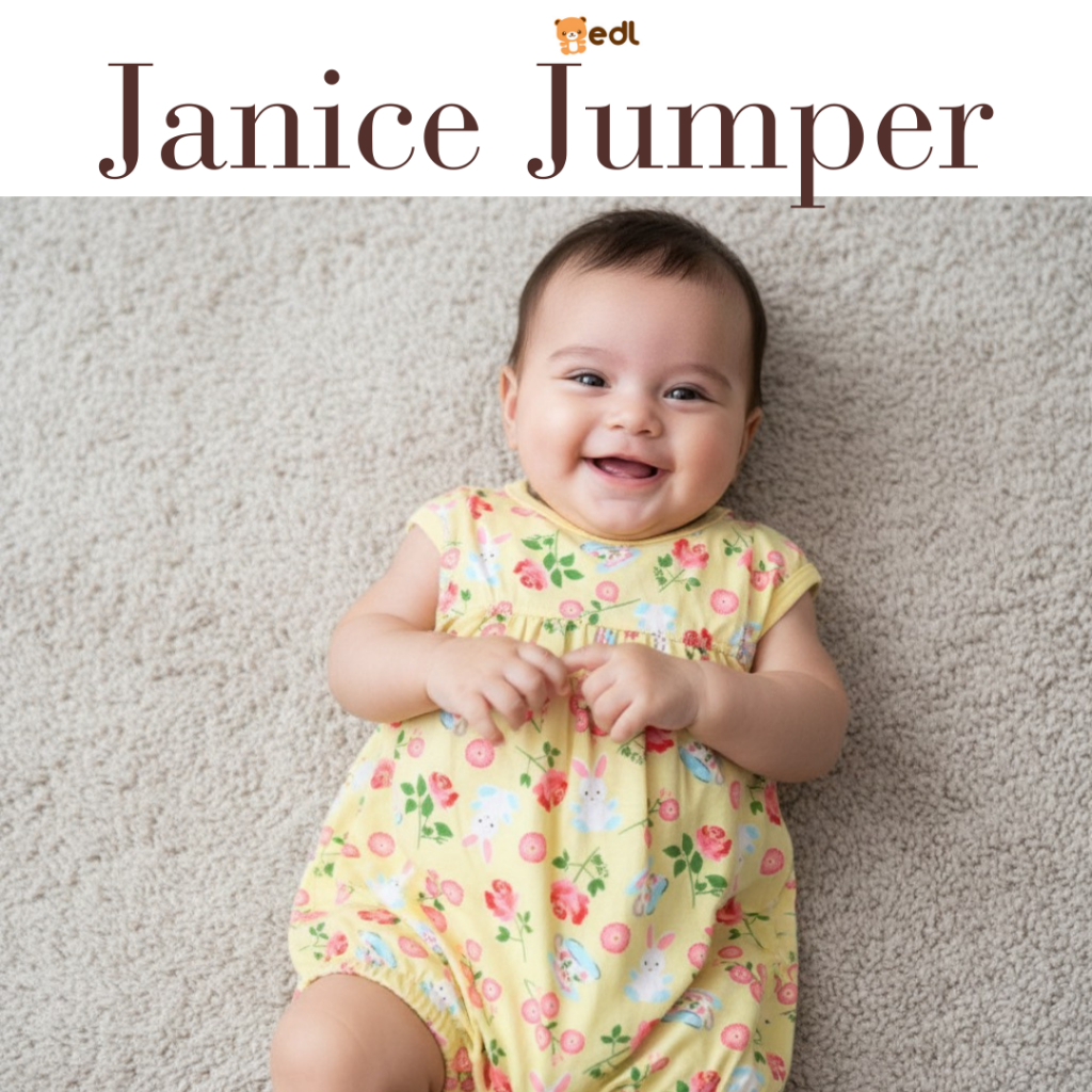 EDL Baby -  Jumper Romper Kutung Katun Bayi Newborn Perempuan 0-12 bulan/Janice Jumper