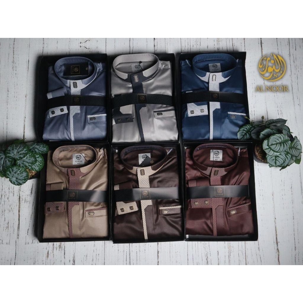 Jubah Alnoor Kombinasi Lengan Panjang Dewasa New