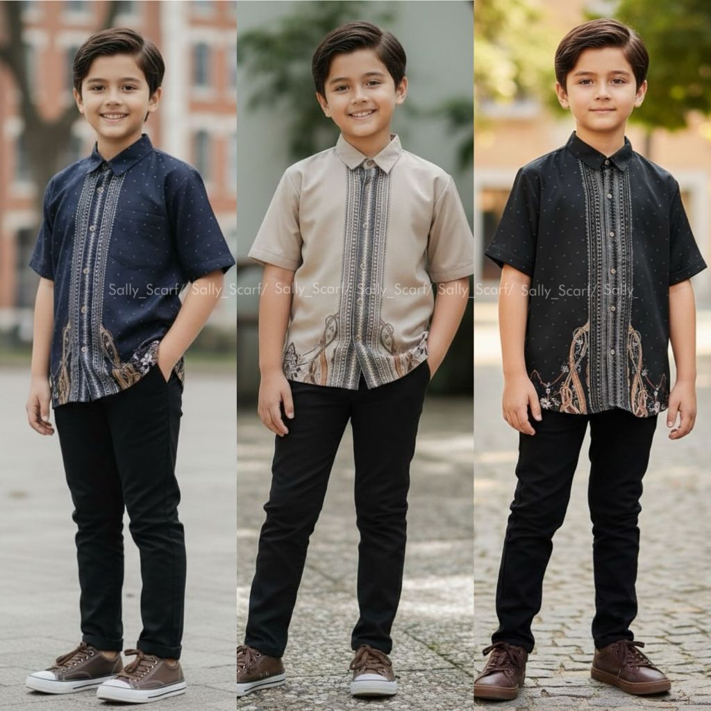 Sally Scarf kemeja KIDS MOSA-  FULL MOTIF printing - sally_scarf