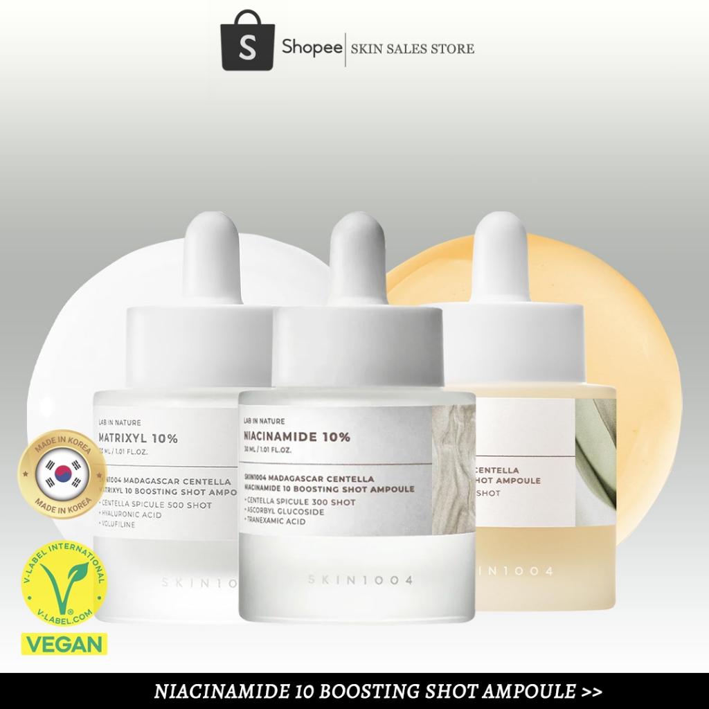 SKIN1004 Niacinamide 10 Boosting Shot Ampoule 30 ml/SKIN1004 Madagascar Centella Retinol 0.2 Boostin