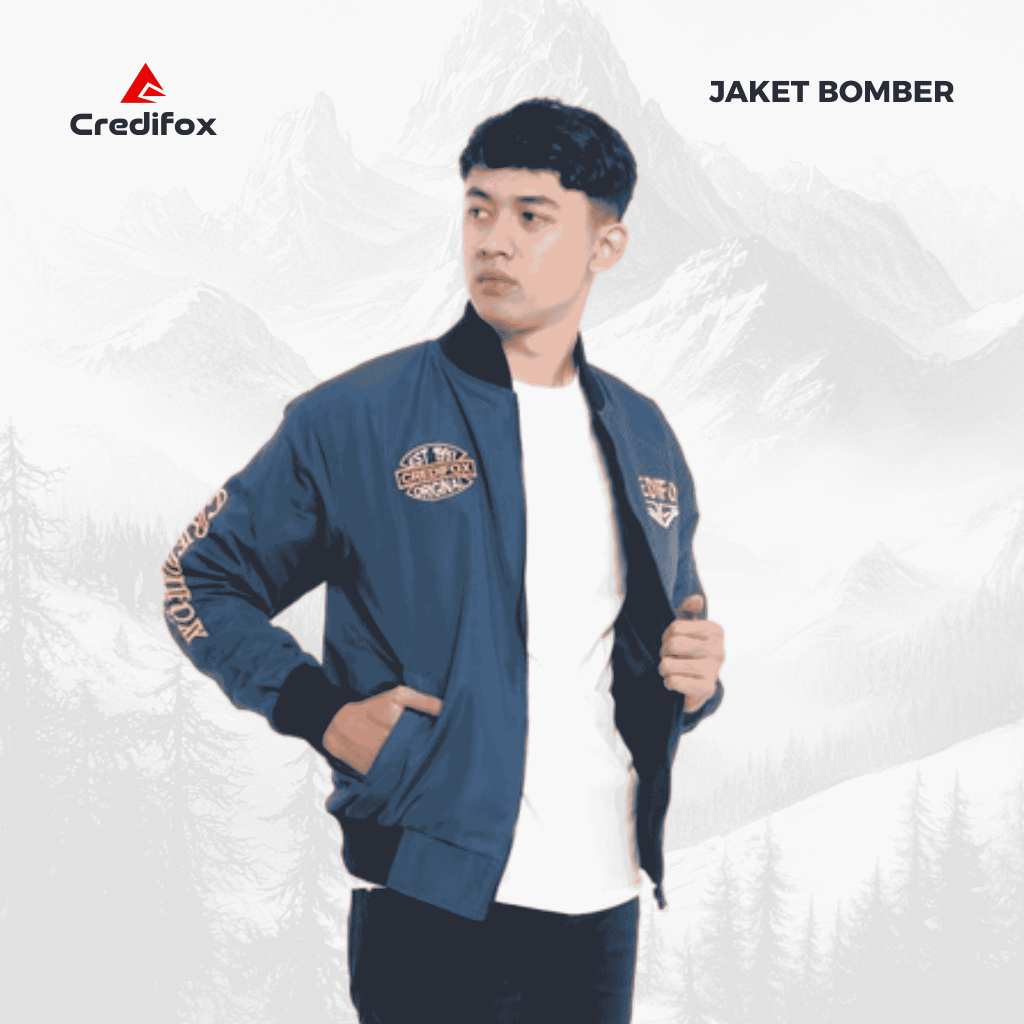 CREDIFOX Jaket bomber pria / boomber jacket / jaket bomber taslan /jaket bomber tebal / jacket bombe