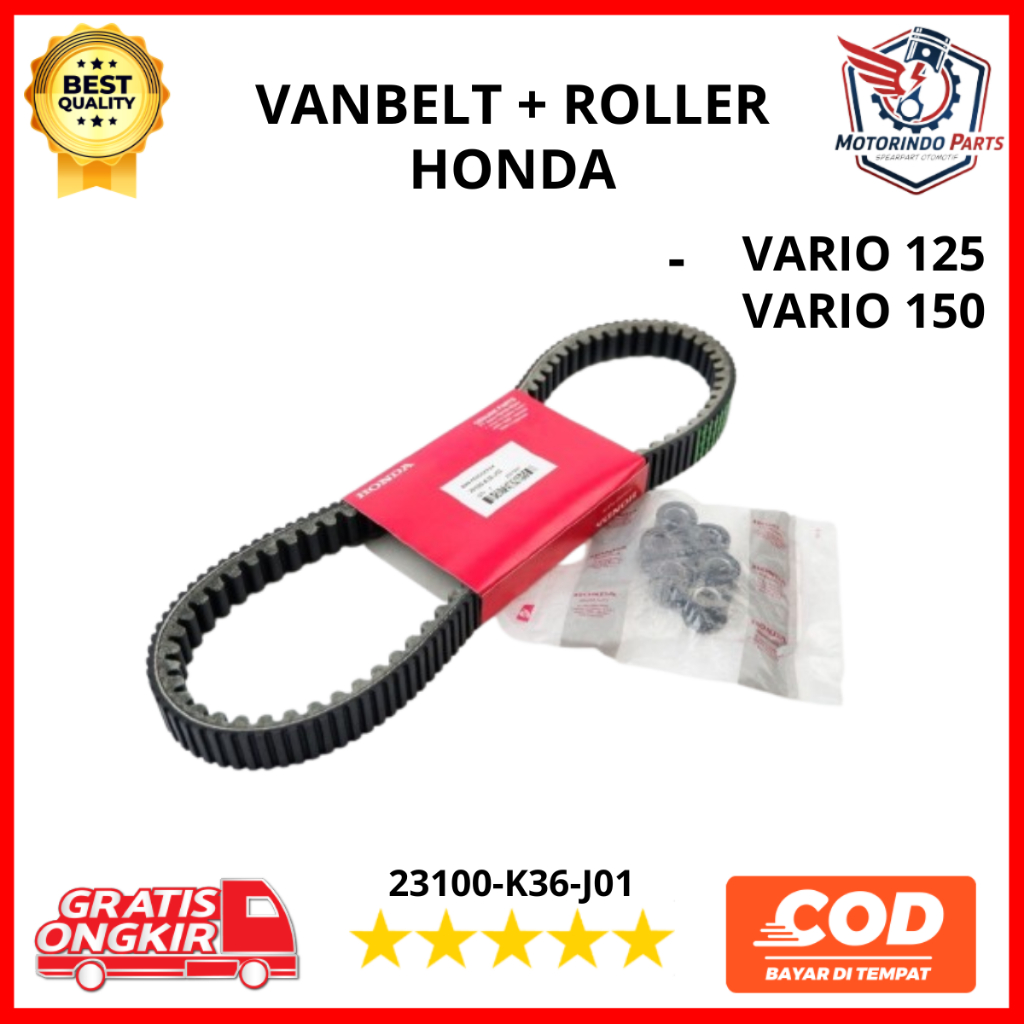 vanbelt honda vario 125 led dan vario 150  plus roller motor sparepart