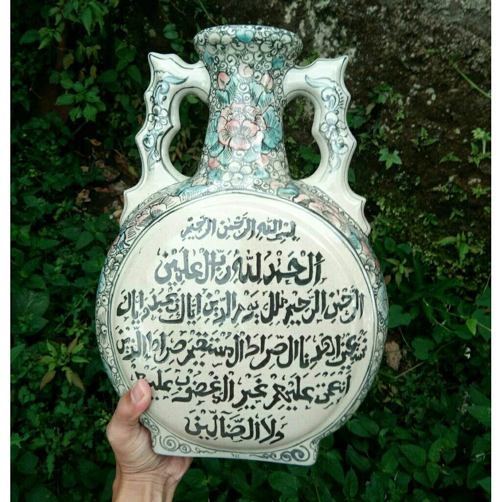 Guci Keramik Kaligrafi Antik Lawas Jadul Preloved