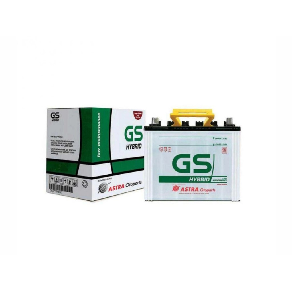 AKI MOBIL GS ASTRA HYBRIUD NS40ZL 12V 35Ah - NS60L 12V 45Ah - NS60LS 12V 45Ah TYPE HYBRID, INDIKATOR