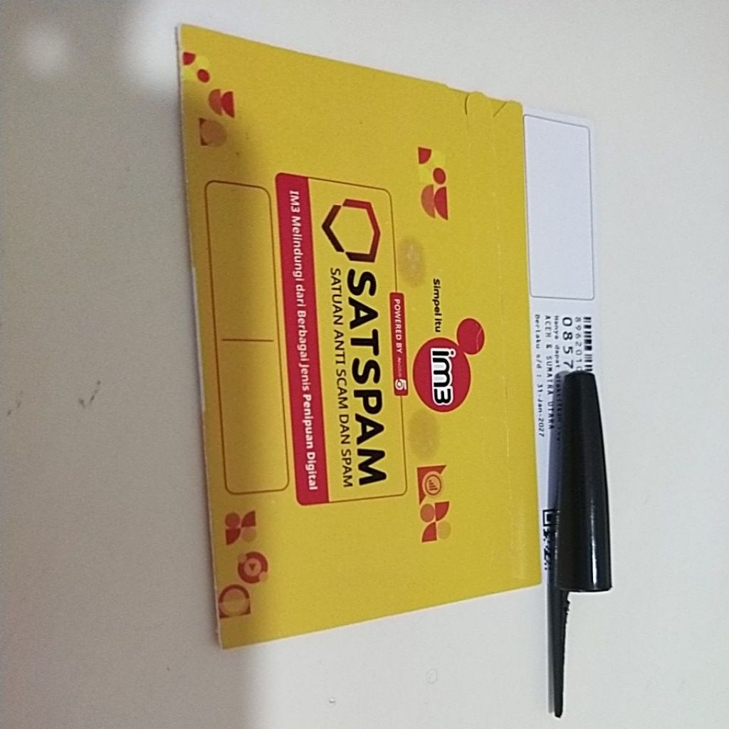 Kartu perdana Indosat IM3 kuota 3gb siap pakai isi 10pcs