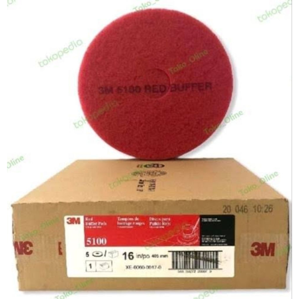 Pad Poles Lantai Merah 3M 16 Inch