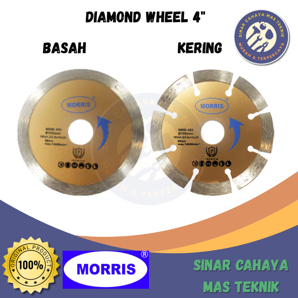 Morris Diamond Wheel 4" Basah Kering Diamond Wheel 4" wet dry