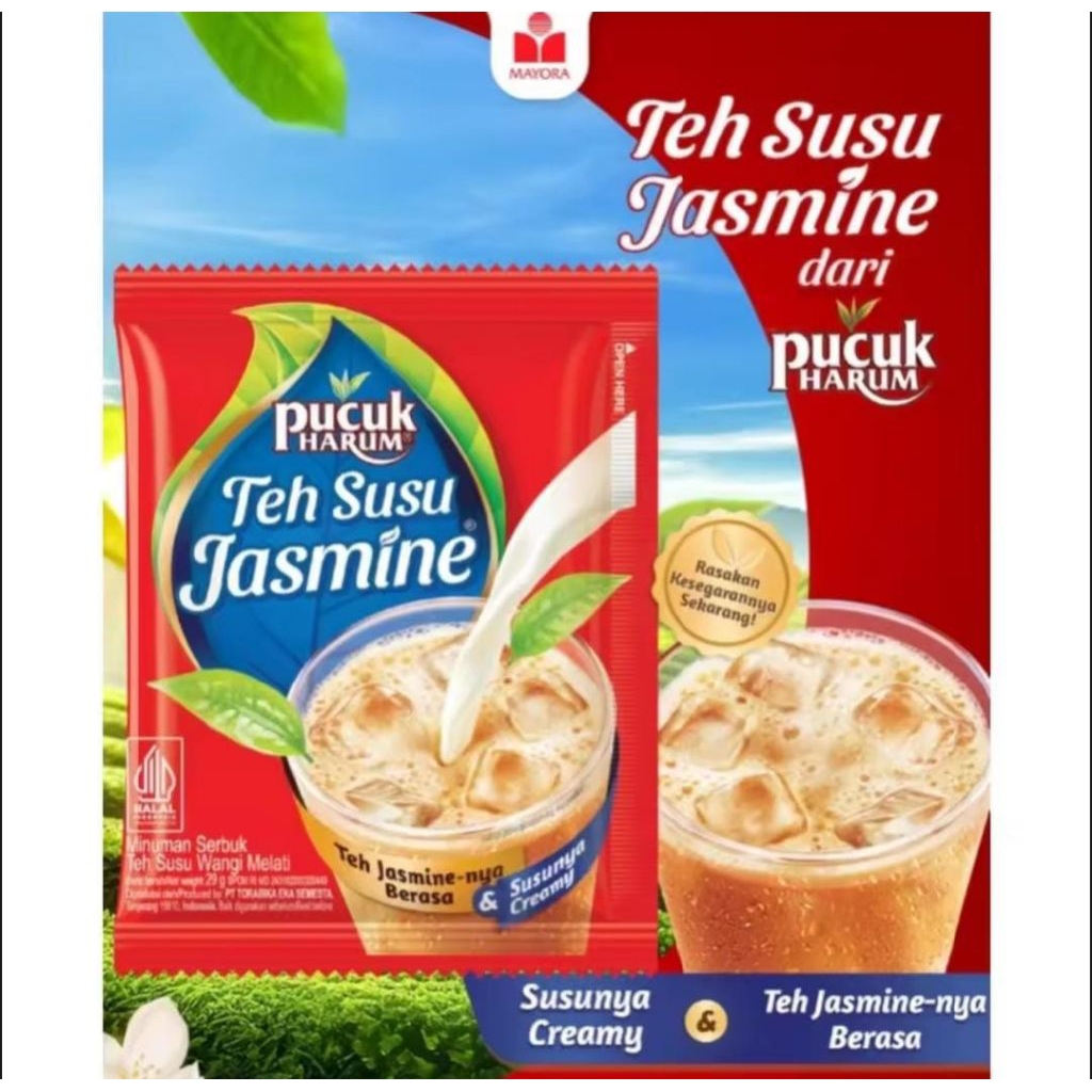 Pucuk Harum Teh Susu Jasmine,Teh Pucuk Harum isi 10 Sachet