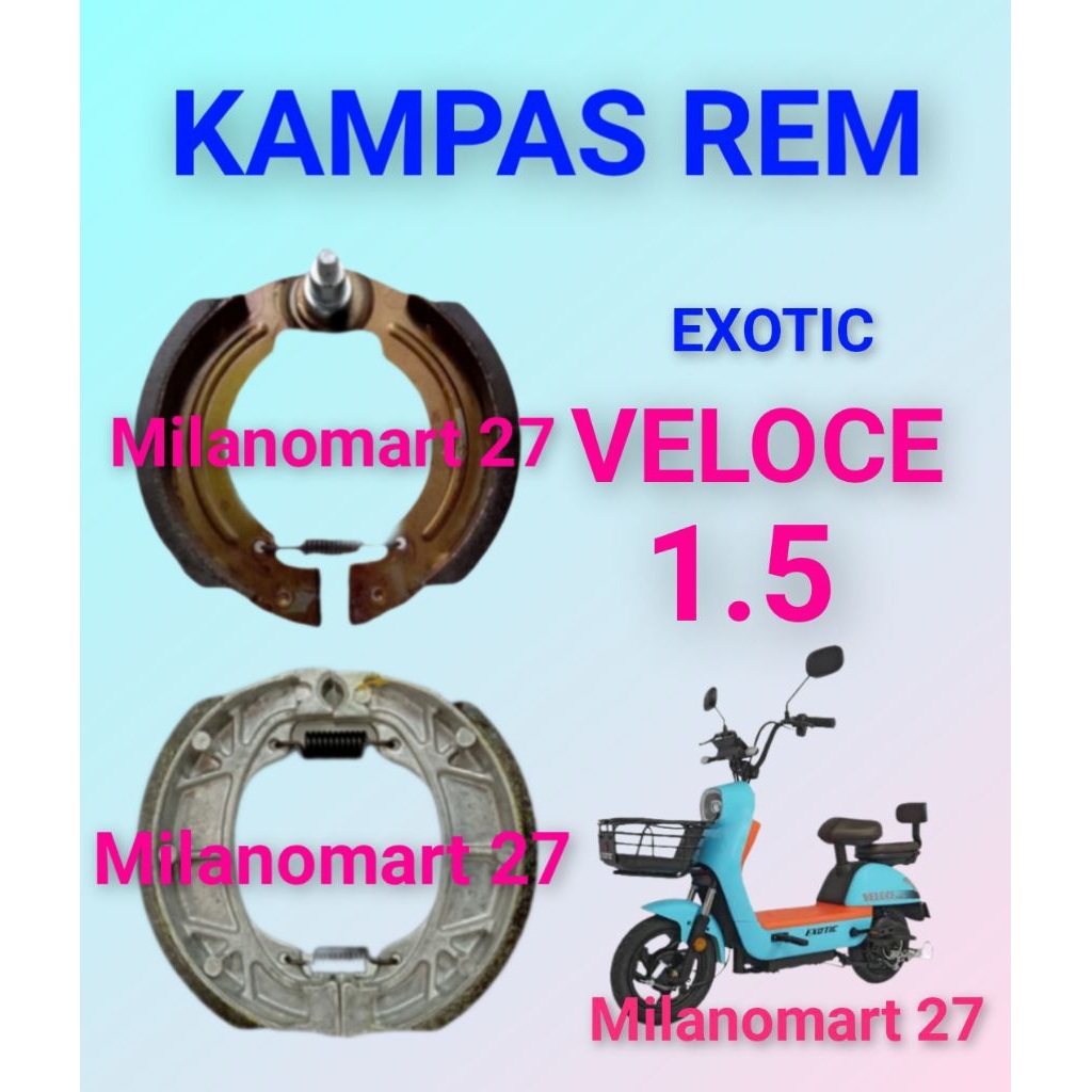 kampas rem sepeda listrik exotic veloce 1.5 kampas rem sepeda listrik exotic veloce 1.5