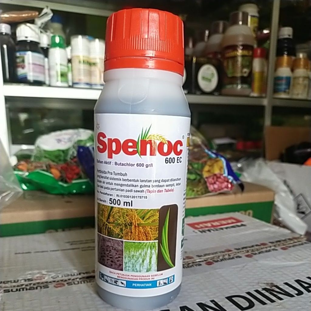 Spenoc 600 EC 250 ml, Pembeku biji gulma. Pengendali gulma daun sempit, gulma daun lebar dan teki pa