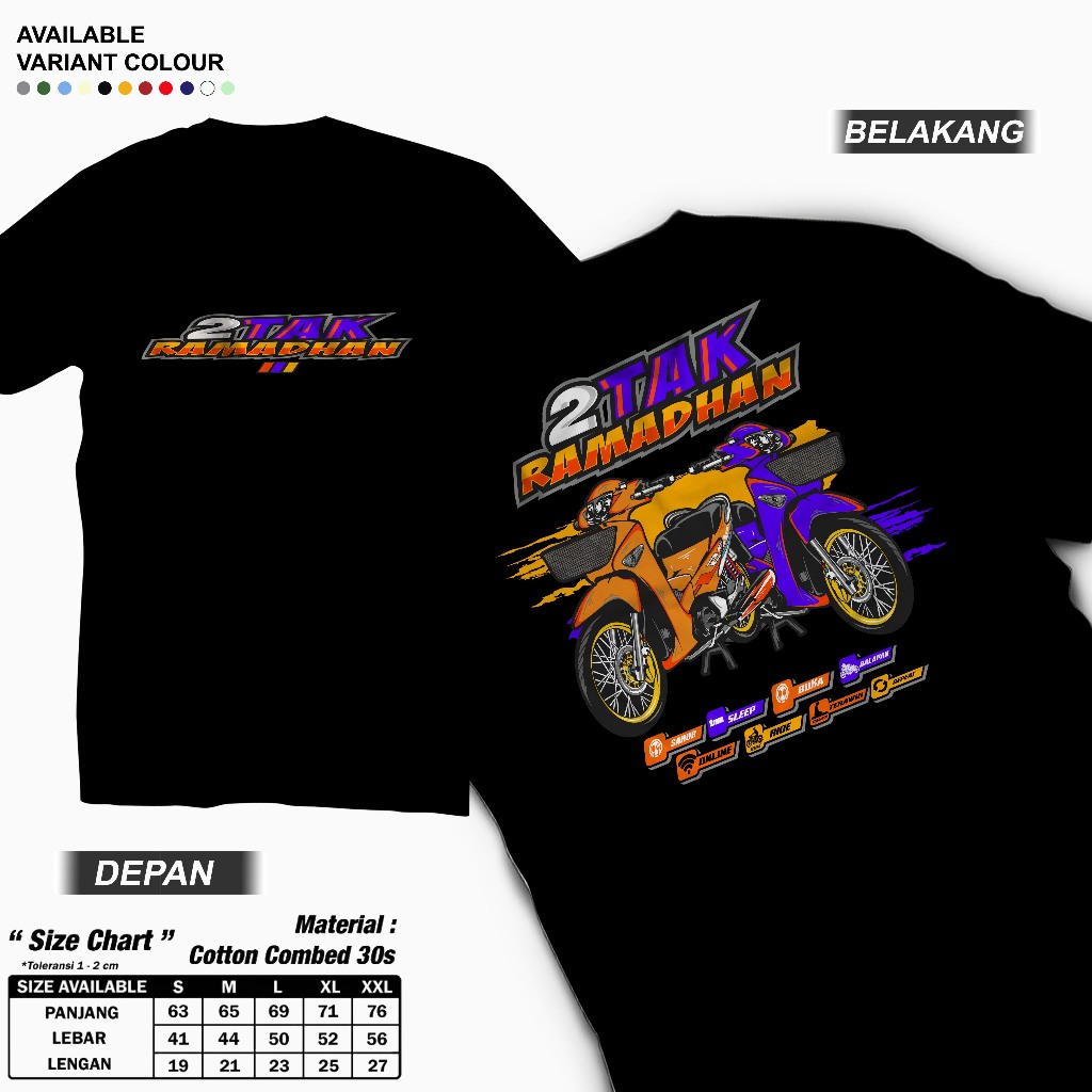 Kaos Motor 2 Tak Ramadhan Vibes Baju Motor 2 Tak  Engineer Motor Balap Ramadan Ya Balapan - AT OFC