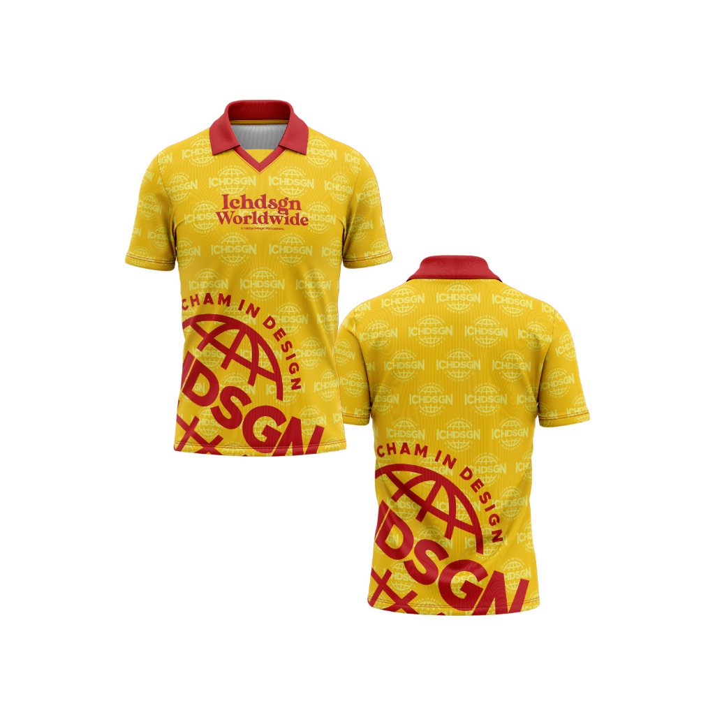 Mockup Jersey V Neck Polo Depan Belakang