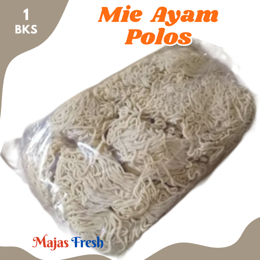 MIE AYAM POLOS Mentah - Bakmi Ayam Polos HomeMade | 500gr [ Harga Per BKS ]