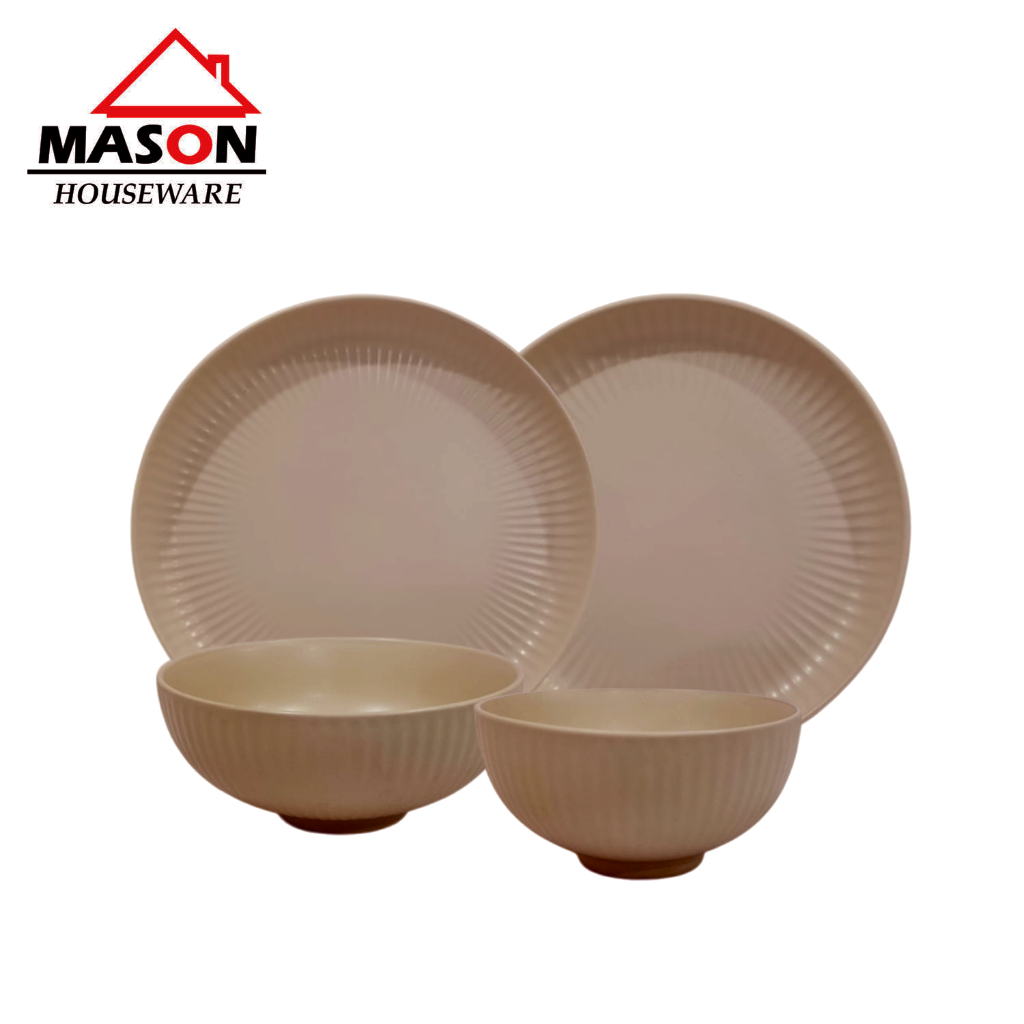 MASON DINNER SET BROWN SALAD PLATE AND BOWL