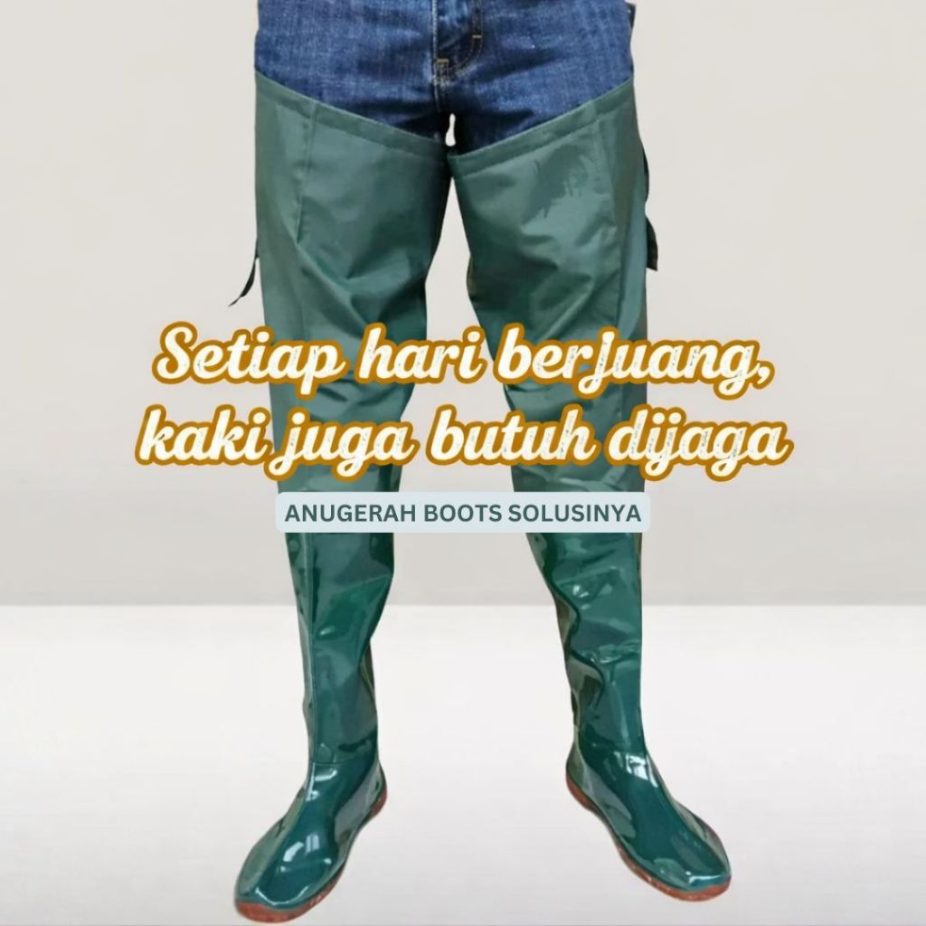Sepatu Karet Pria Anti Air Kerja | Sepatu Karet Pria | Sepatu Boot – Sepatu Bot Sawah Panjang Pria