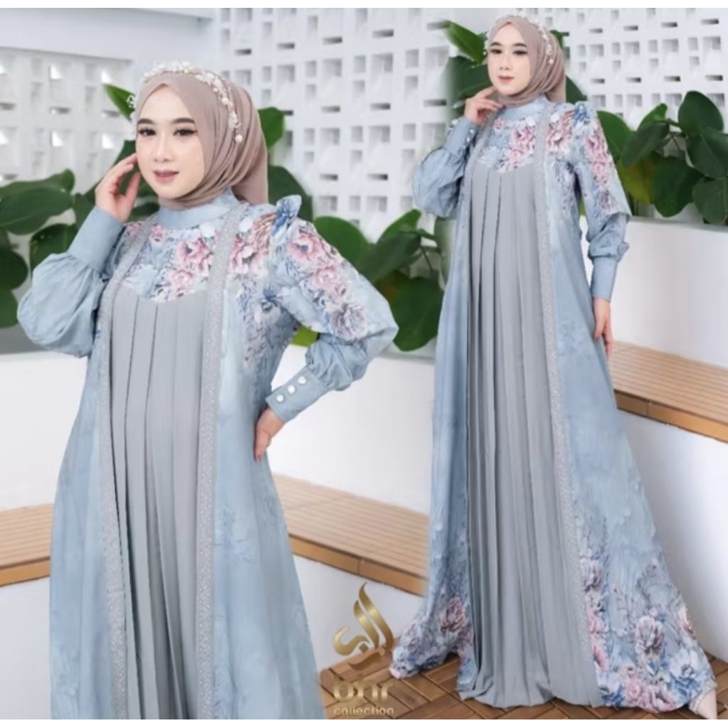 Gamis Silky || Gamis ryuga Anti UV Bahan Silky