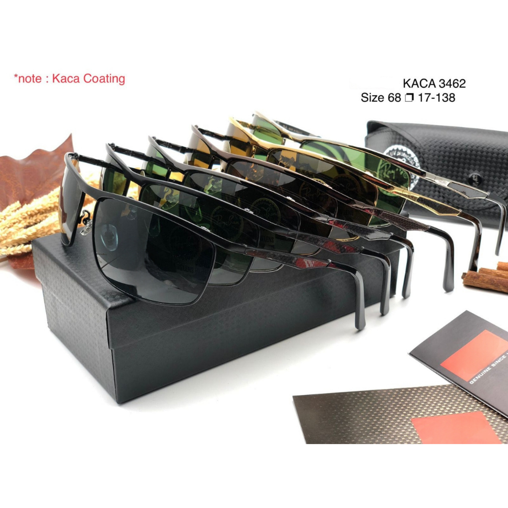 KACAMATA SUNGLASSES KEREN RB 3462 DENGAN LENSA KACA UNTUK BERBAGAI AKTIVITAS OUTDOOR INDOOR