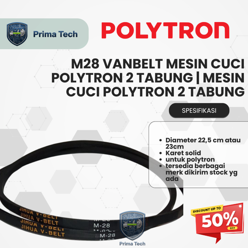 M28 Vanbelt Mesin Cuci Polytron 2 Tabung | Mesin Cuci Polytron 2 Tabung