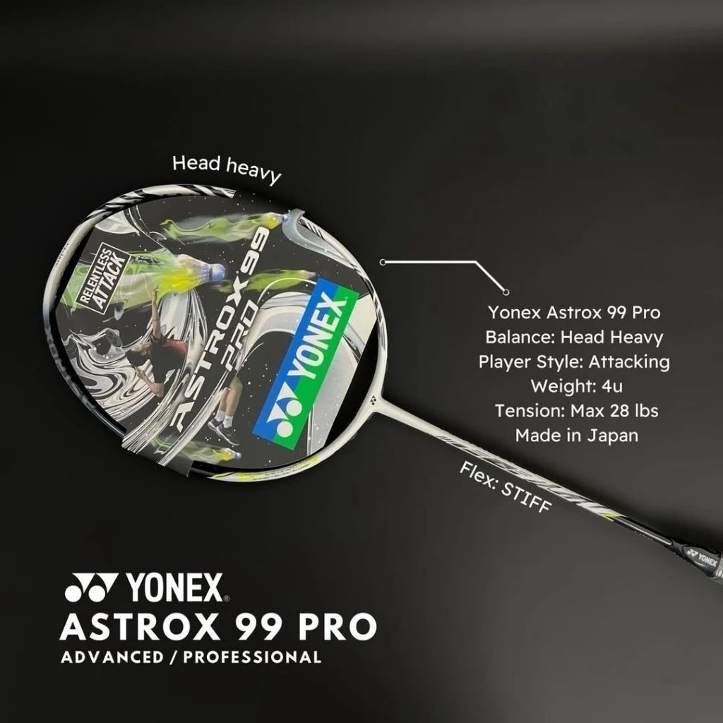 RAKET BADMINTON YONEX ASTROX 99 PRO TENSION 30LBS LIMITED EDITION SIAP PAKAI BONUS TAS DAN GRIFNYA