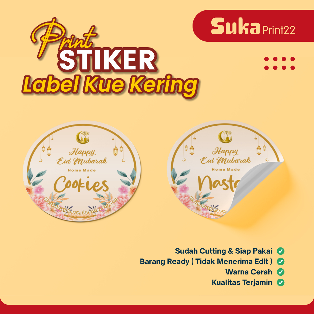 Stiker Label Kue Kering Edisi Ramadhan | Stiker Kue Kering